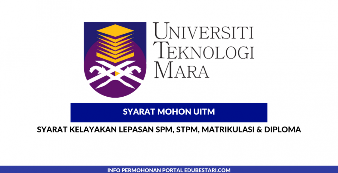 Syarat Kelayakan Mohon UiTM 2020 Lepasan SPM, STPM, Matrikulasi & Diploma