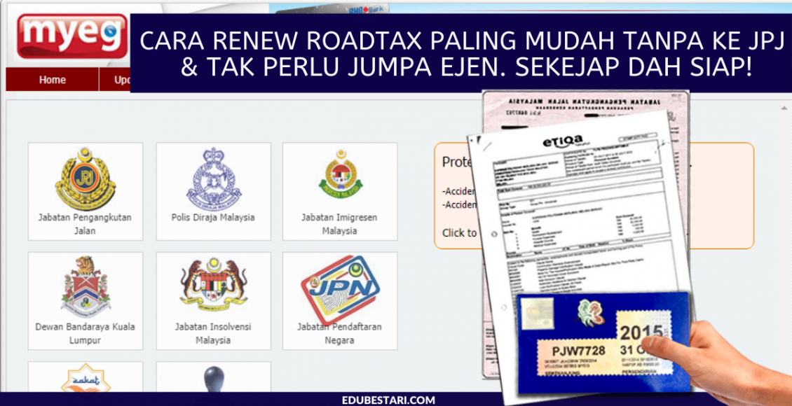 Cara Renew Roadtax Paling Mudah Tanpa Ke JPJ & Tak Perlu Jumpa Ejen. Sekejap Dah Siap!