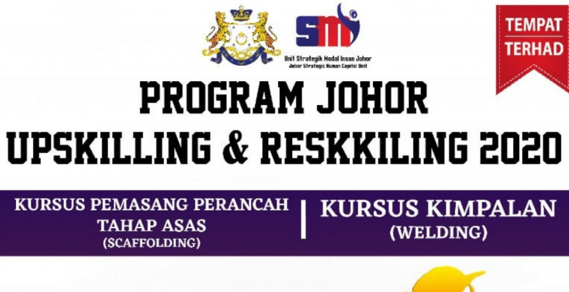 Penyertaan Program Johor Upskilling & Reskilling 2020 Buat Lepasan SPM & Graduan
