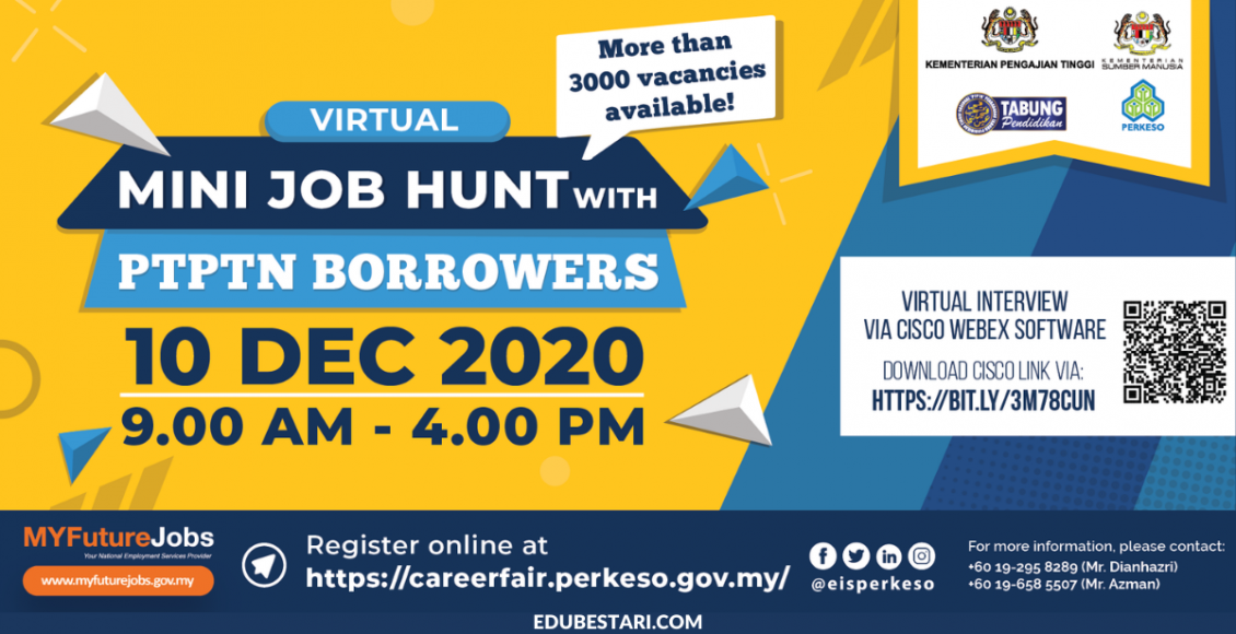 Lebih 3,000  Peluang Kerjaya: Daftar Virtual Mini Job Hunt PERKESO Untuk Sertai Sesi Temuduga Secara Dalam Talian