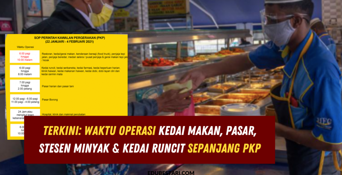 Terkini: Waktu Operasi Kedai Makan, Pasar, Stesen Minyak & Kedai Runcit Sepanjang PKP