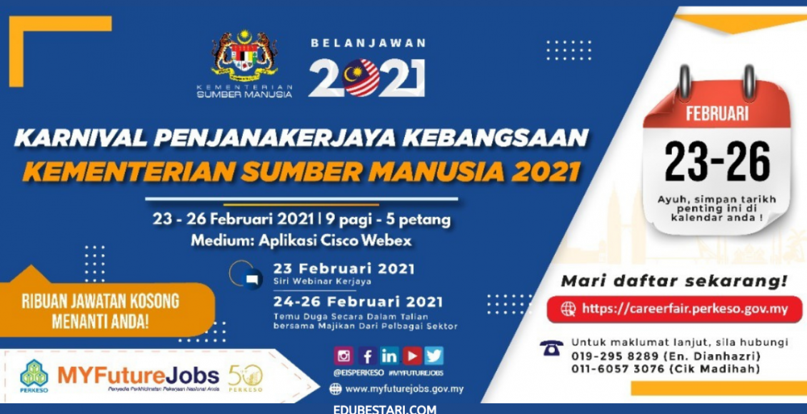 Karnival PenjanaKerjaya Kebangsaan 2021: Ribuan Jawatan Dibuka Di Seluruh Negara