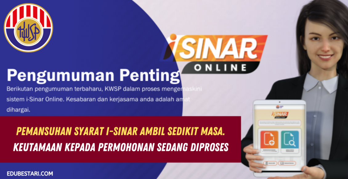 Pemansuhan Syarat i-Sinar Ambil Sedikit Masa. Keutamaan Kepada Permohonan Sedang Diproses