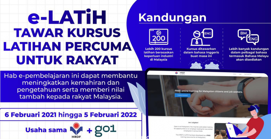 e-LATiH: Lebih 200 Kursus Percuma Peningkatan Kemahiran Kerja Buat Pencari Kerja & Pekerja