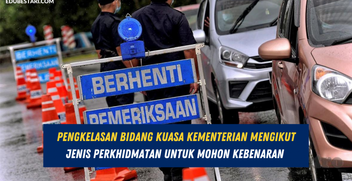 Pengkelasan Bidang Kuasa Kementerian Mengikut Jenis Perkhidmatan Untuk Mohon Kebenaran Beroperasi
