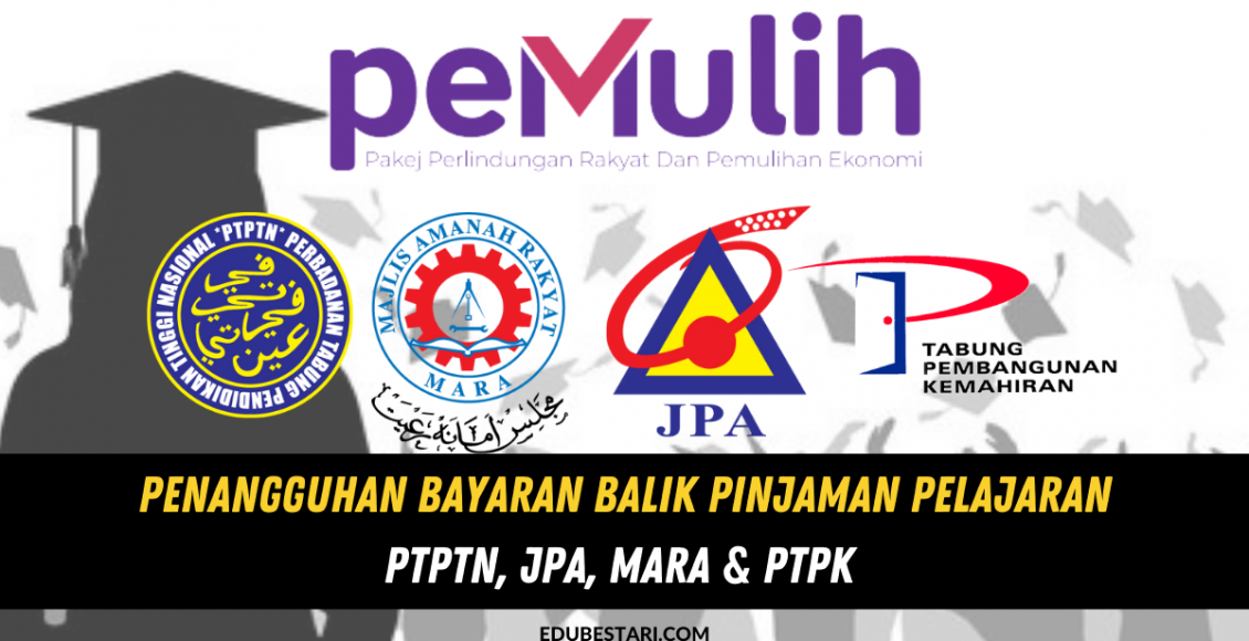 Penangguhan Bayaran Balik Pinjaman Pelajaran PTPTN, JPA, MARA & PTPK Pakej PEMULIH