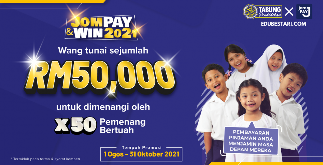 Peluang Menangi RM50,000 Dengan Buat Bayaran PTPTN Minimum RM100. Ini Syaratnya