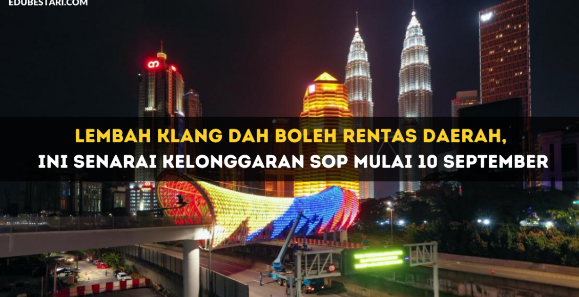 Lembah Klang Dah Boleh Rentas Daerah, Ini Senarai Kelonggaran SOP Mulai 10 September
