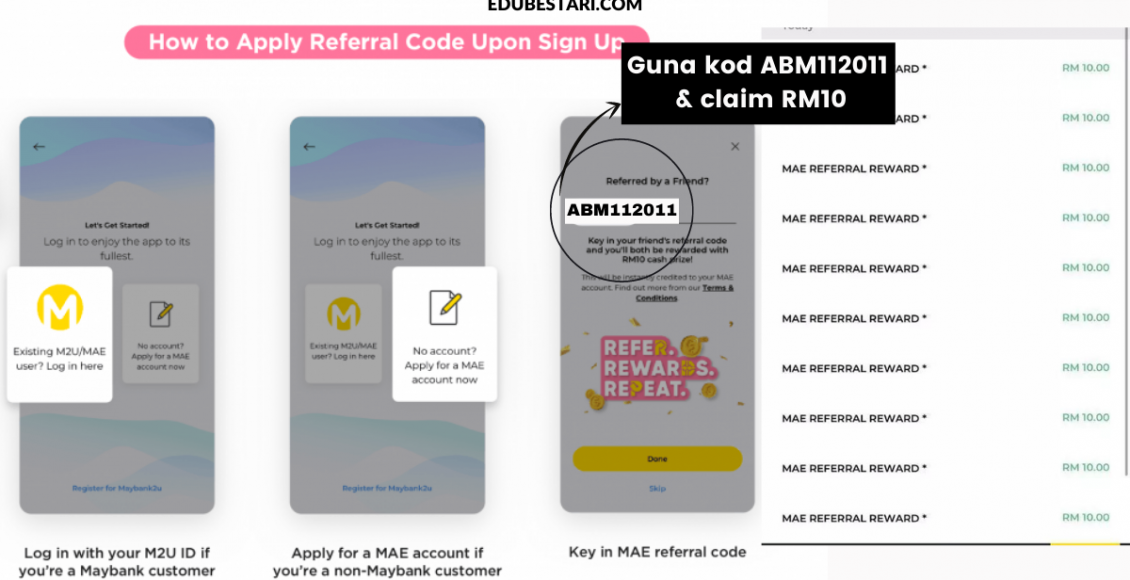 Cara Mudah Claim RM10 Melalui Apps Mae Maybank