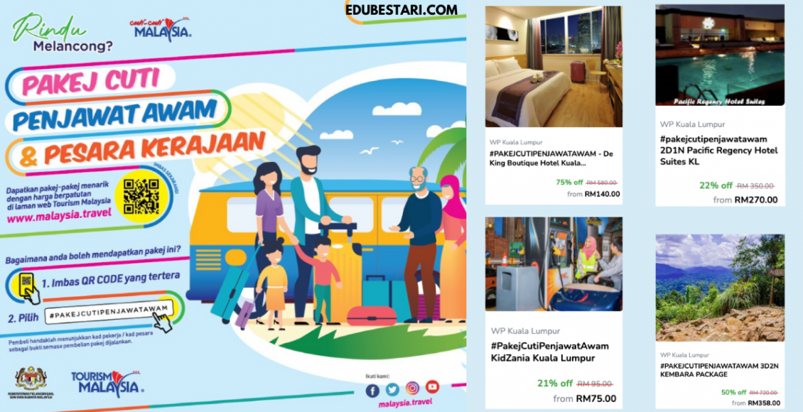 Lebih 400 Pakej Percutian Menarik Buat Penjawat Awam & Pesara Kerajaan Sah Sehingga 2022