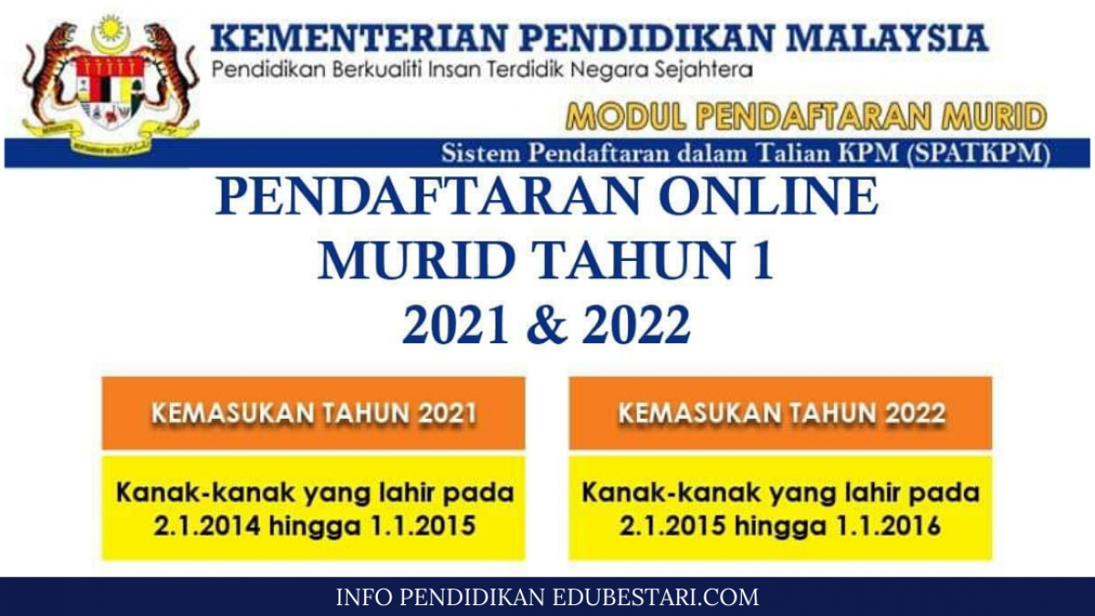 Borang pendaftaran tahun 1 2022