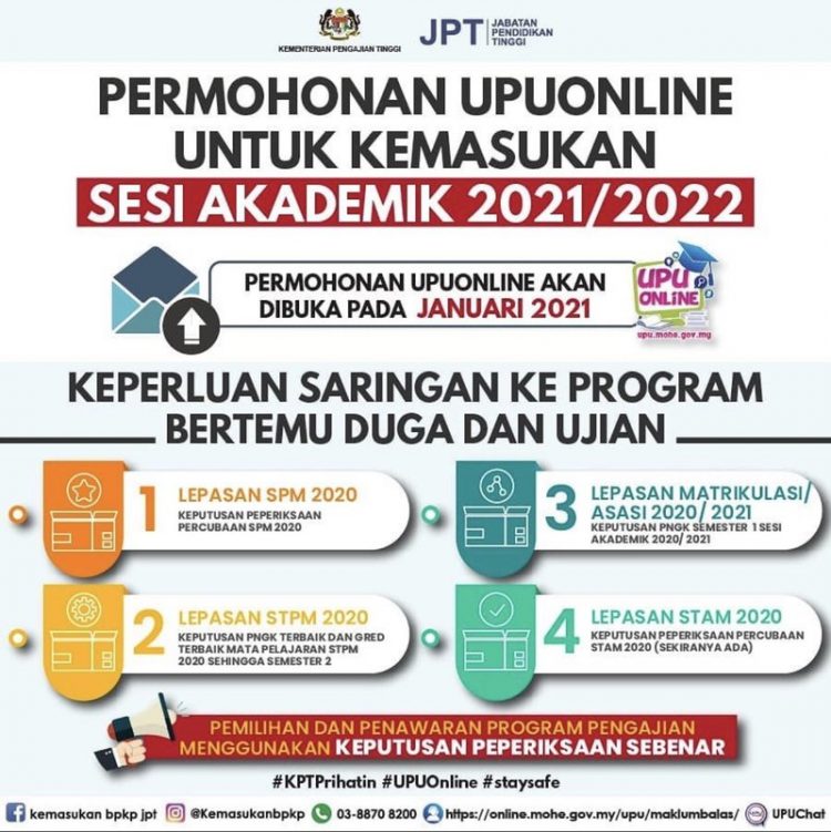 Permohonan UPU Online 2021/2022 Universiti Awam Politeknik ILKA Kolej