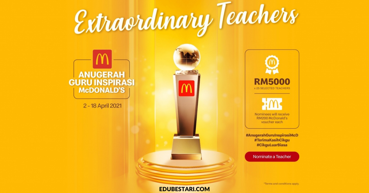 Anugerah Guru Inspirasi McDonalds - Jom Calonkan Guru Sekolah Anda