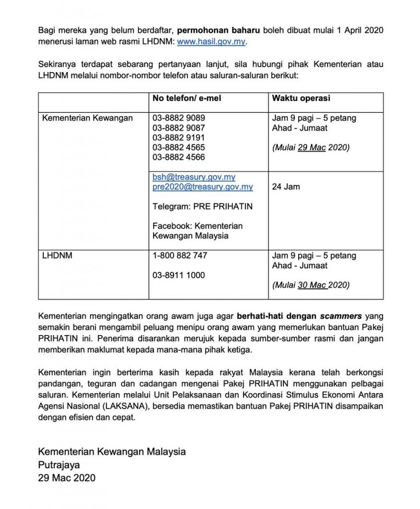 Cara Mohon Bantuan PRIHATIN Rakyat Bagi Golongan B40 Dan M40 Sekiranya ...