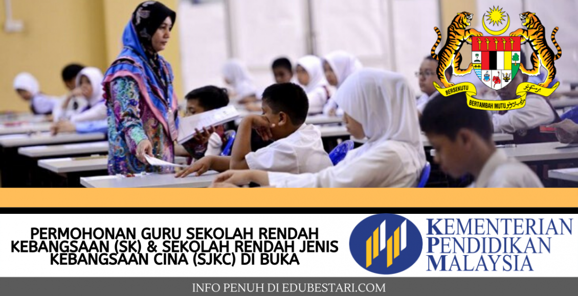 Permohonan Guru Sekolah Rendah Kebangsaan (SK) & Sekolah Rendah Jenis Kebangsaan CINA (SJKC) DI BUKA