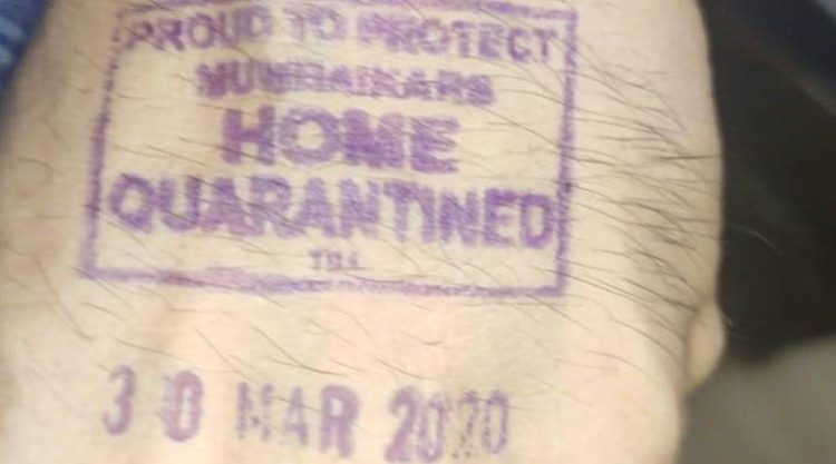 Pesakit Koronavirus Di India Kini Di Hand Stamping Sekiranya Ingin Kuarantin Di Rumah
