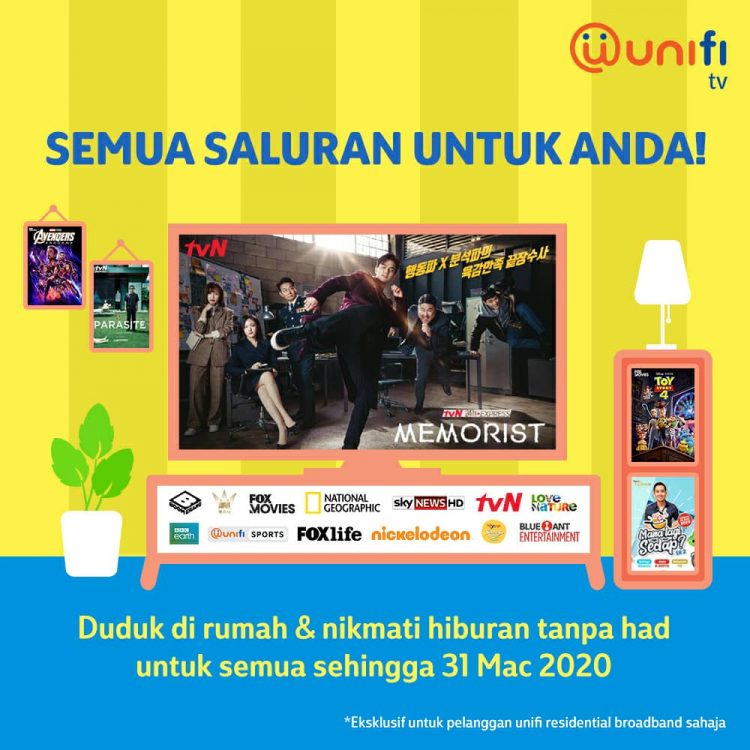 UNIFI TV Pula Belanja Siaran Percuma 