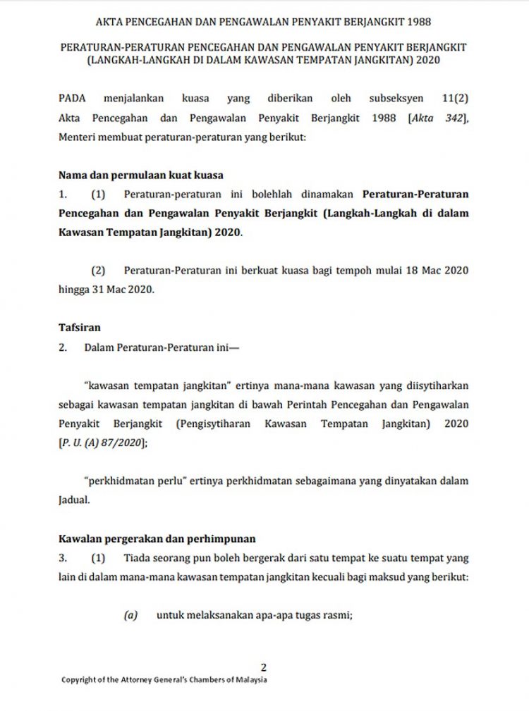 Perintah Kawalan Pergerakan Digazet