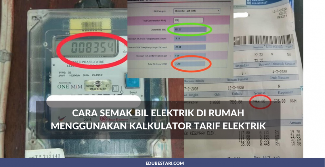 Cara Semak Bil Elektrik Di Rumah Menggunakan Kalkulator Tarif Elektrik