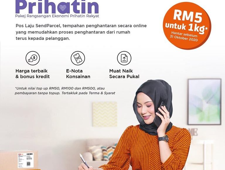 Daftar Pos Laju Send Parcel, Promosi Pengeposan RM5 Untuk Berat 1KG Ke Bawah