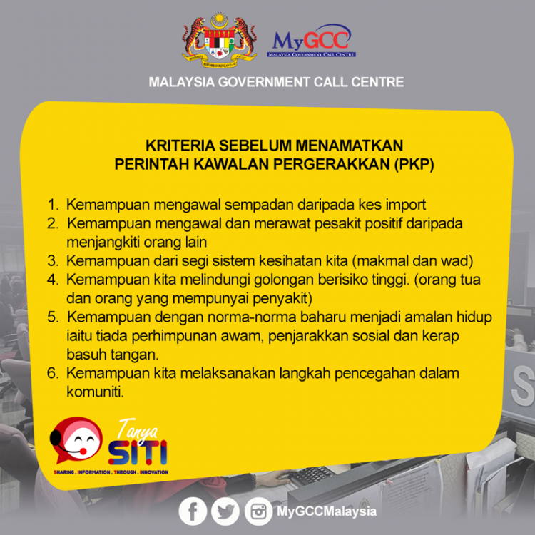 Ini Misi Rakyat Malaysia, 6 Kriteria Kita Semua Perlu Capai Sebelum PKP Dapat Ditamatkan