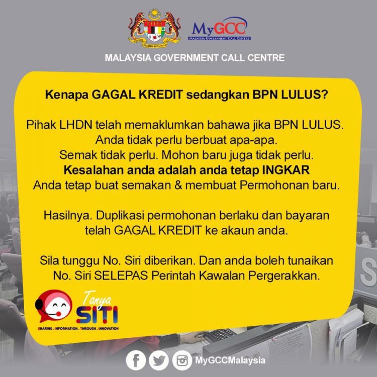 Kenapa Duit Bantuan Gagal Kredit Sedangkan BPN LULUS? Baca Ni Pemohon Semua