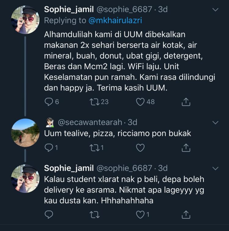 Menarik! Para Pelajar Dari Pelbagai IPT Kongsikan Keadaan Semasa Sepanjang PKP Di Institut Masing-Masing