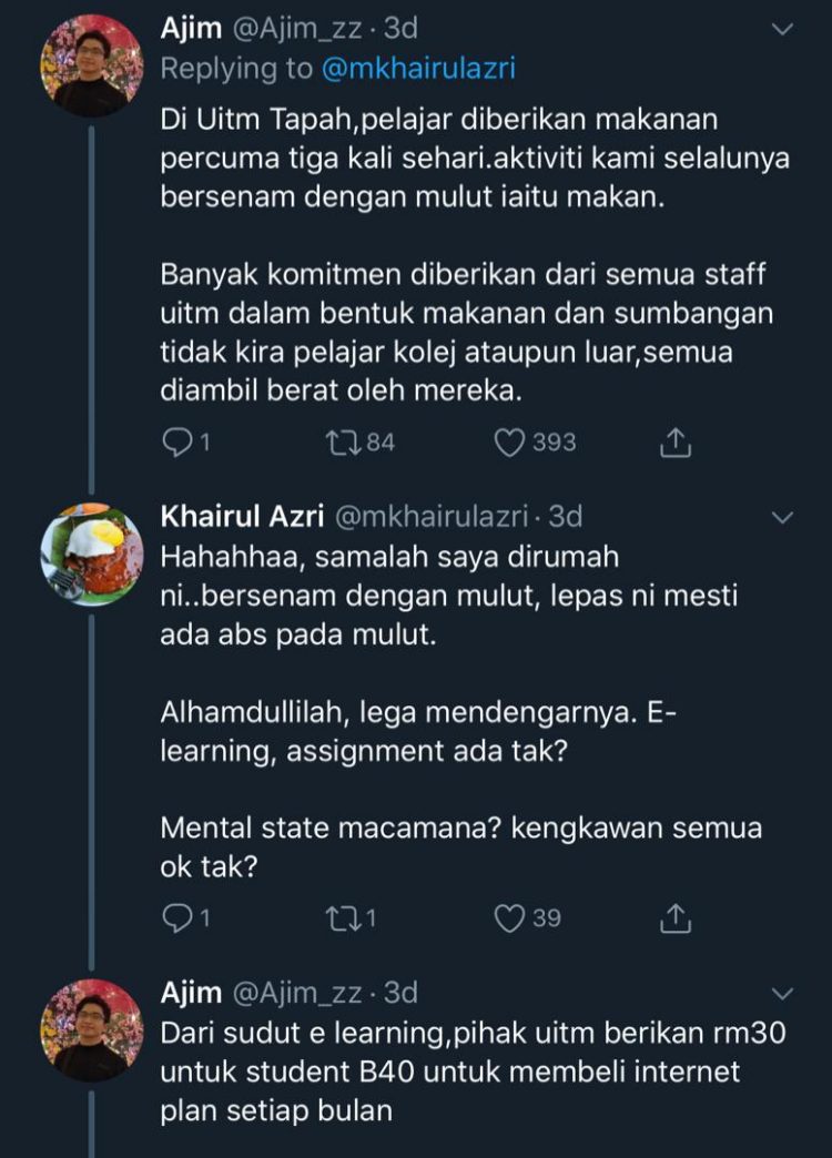 Menarik! Para Pelajar Dari Pelbagai IPT Kongsikan Keadaan Semasa Sepanjang PKP Di Institut Masing-Masing