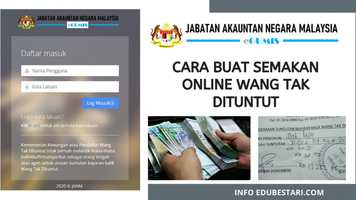 Balik bayaran egumis wang & semakan tak online dituntut proses Fungsi Pendaftar