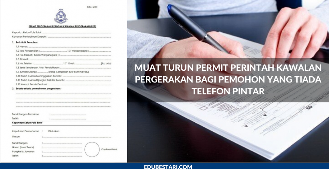 Muat Turun Permit Perintah Kawalan Pergerakan Bagi Pemohon Yang Tiada Telefon Pintar