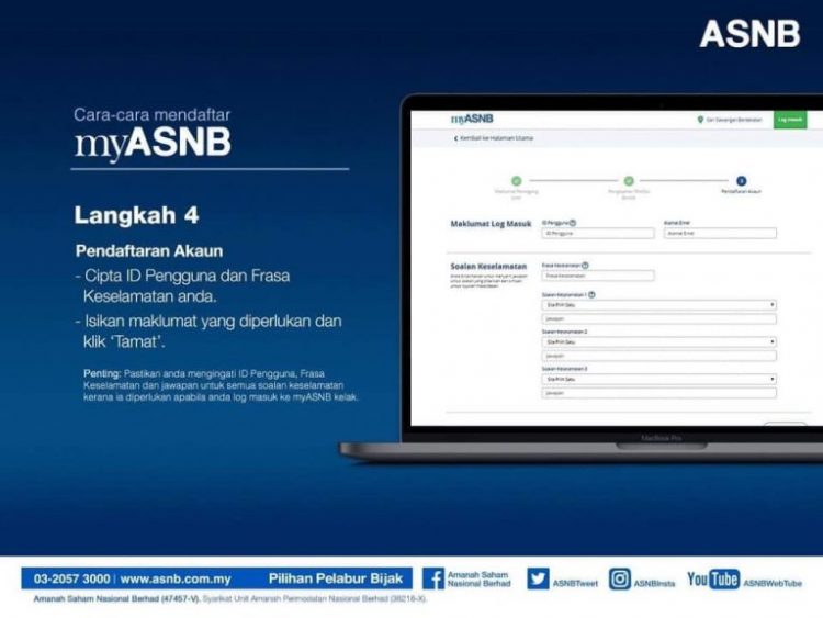 MyASNB. Panduan Pendaftaran, Pengeluaran ASB Online, Semakan Baki & Dividen