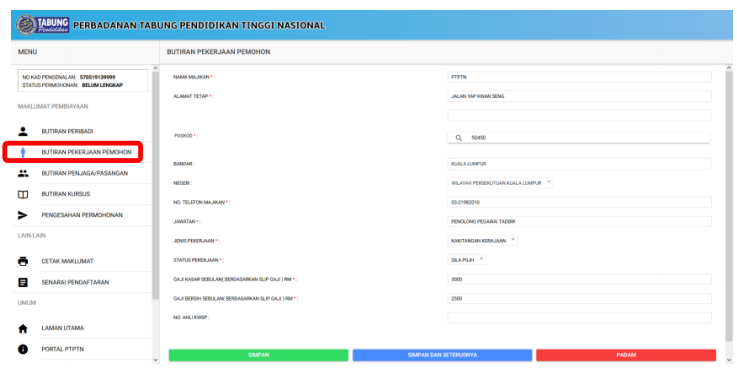 PTPTN Login: Pendaftaran Permohonan Pinjaman PTPTN Akaun Baru 