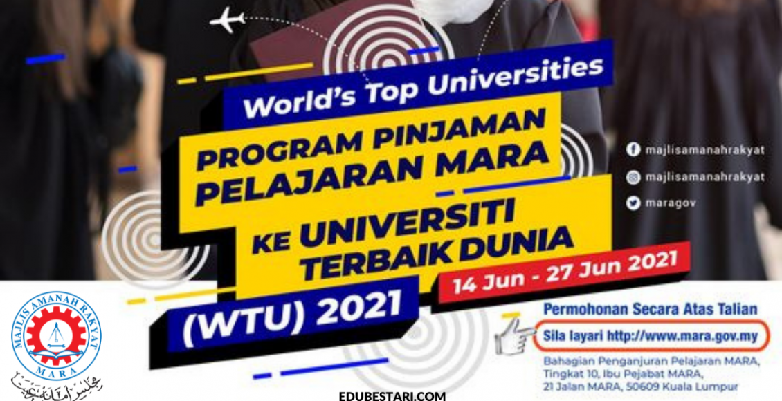 Tawaran Pinjaman Pelajaran MARA Ke Universiti Terbaik Dunia Kini Di Buka