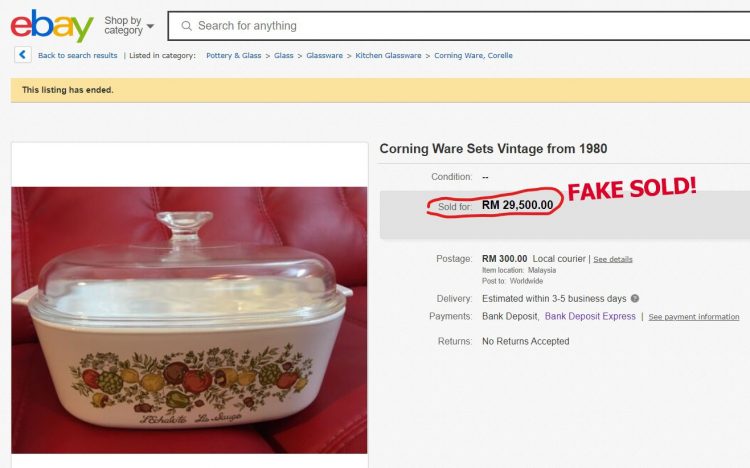 Vintage Corningware VIRAL, ’Rare’ Macam Mana Pun Harga Seunit Hanya USD100-USD150 Je!