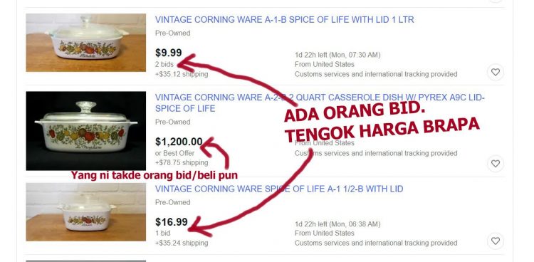 Vintage Corningware VIRAL, ’Rare’ Macam Mana Pun Harga Seunit Hanya USD100-USD150 Je!