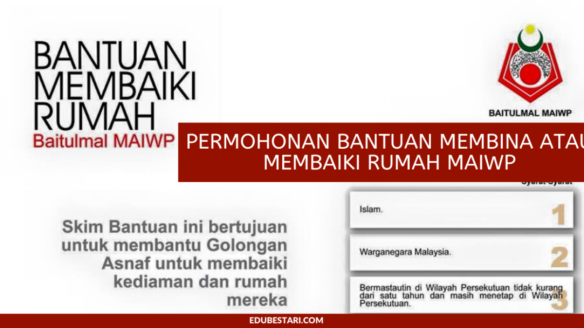 Permohonan Bantuan Membina Atau Membaiki Rumah Maiwp Edu Bestari