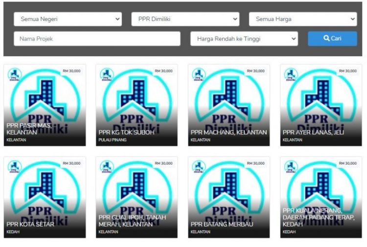 Permohonan Perumahan Program Rakyat PPR Secara Online Melalui SPRN