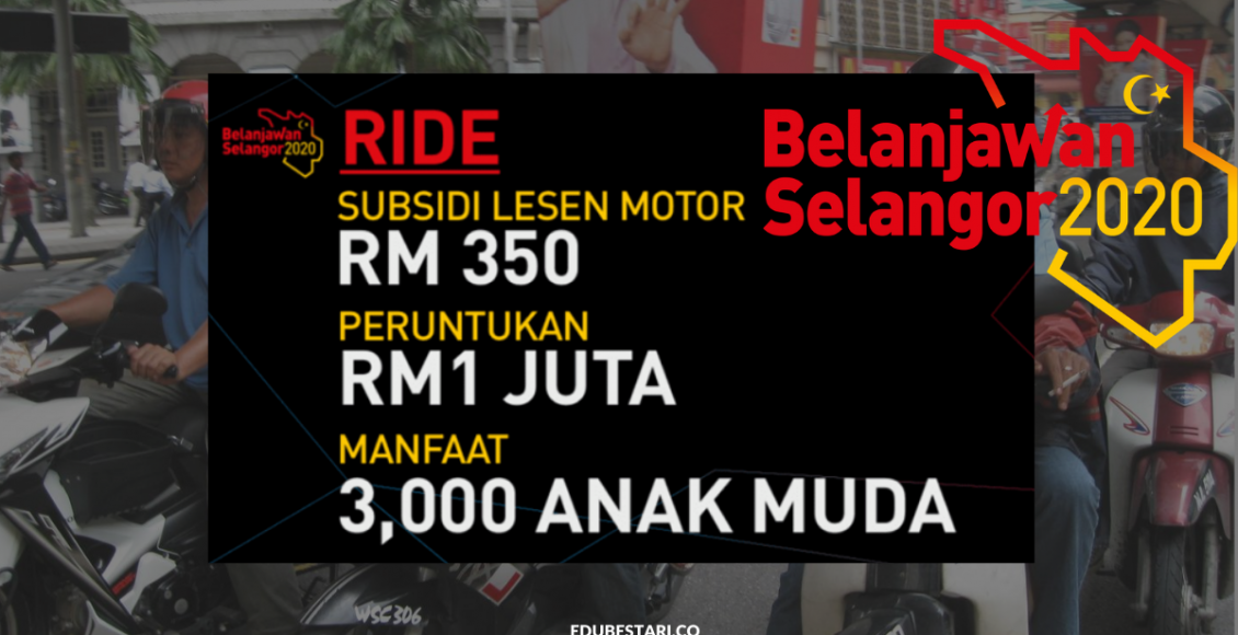 Permohonan Inisiatif Roda Darul Ehsan (RiDE), Terima Bantuan RM350 Untuk Anak Muda Selangor