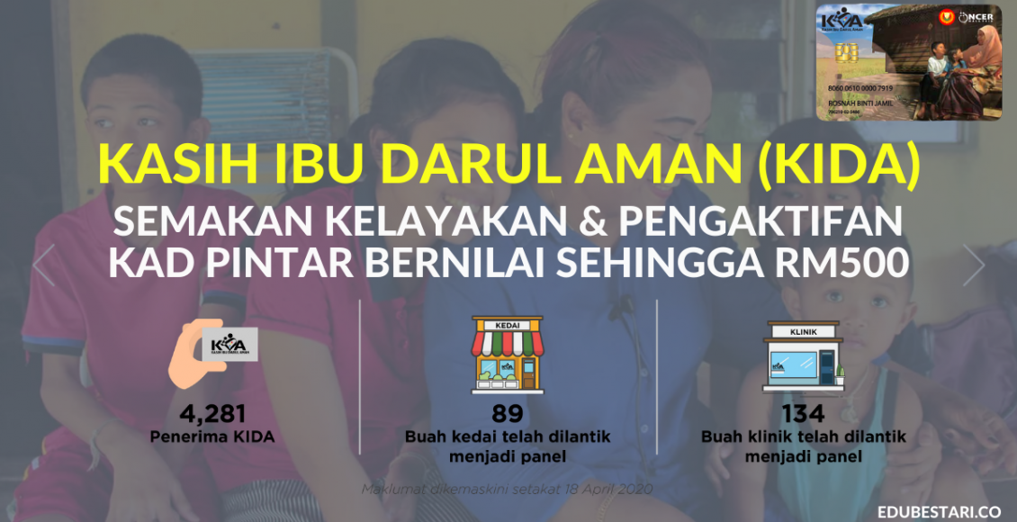 Program KIDA: Semakan Kelayakan & Pengaktifan Kad Pintar Bernilai Sehingga RM500
