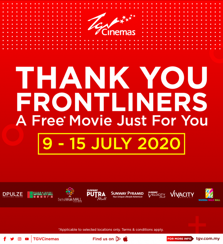 TGV Cinemas Tawarkan Tiket Wayang Percuma Kepada Semua Frontliner
