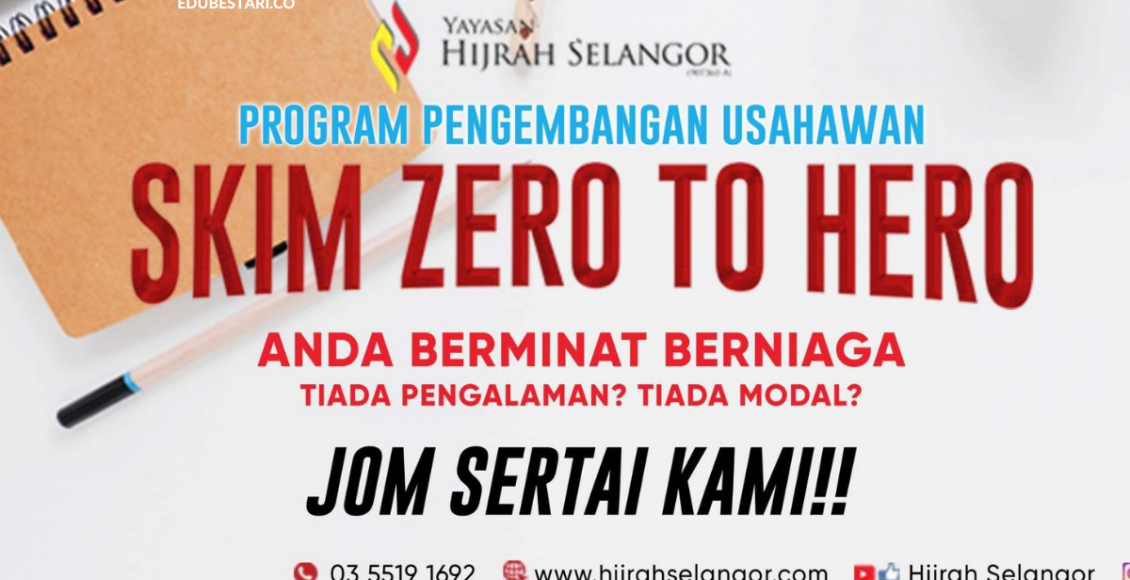 Mohon Program Pengembangan Usahawan Skim Zero To Hero. Dapatkan Suntikan Modal Perniagaan