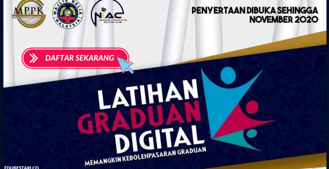 Penyertaan Latihan Graduan Digital Secara Online, Elaun Bulanan RM800 Kepada Graduan & Lepasan SPM