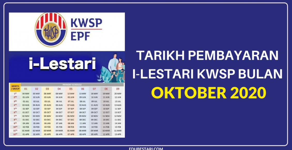 Tarikh Pembayaran i-Lestari KWSP Bulan Oktober 2020