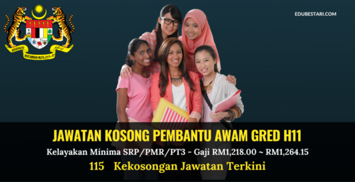 115 Kekosongan Jawatan Pembantu Awam Gred H11 Buat Lepasan PT3_PMR (1)
