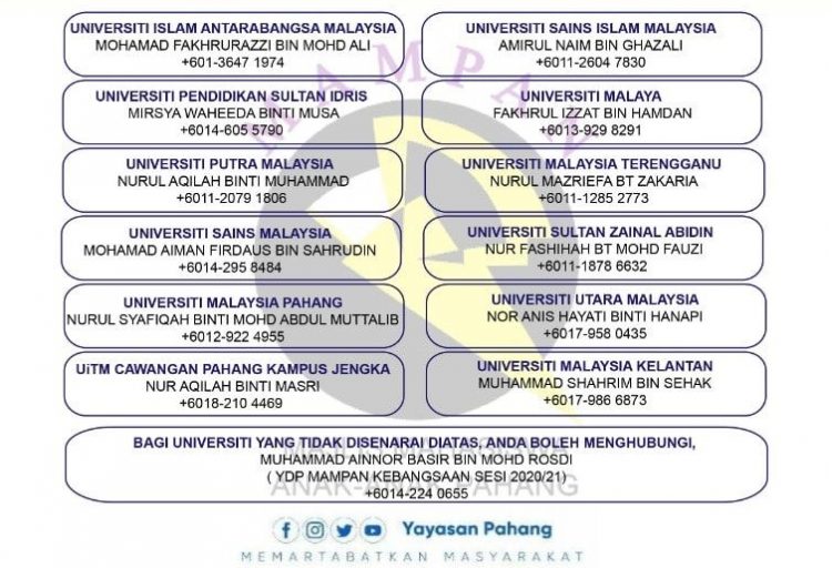 Mohon Bantuan Anak Pahang Yang Terkesan Dengan Penundaan Pendaftaran Ke