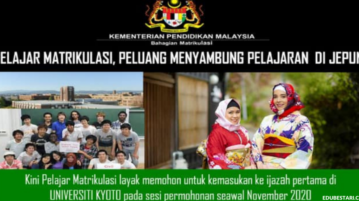 Permohonan Pelajar Matrikulasi Ke Program Ijazah Pertama Di Universiti Kyoto Jepun 2021 2020 Edu Bestari