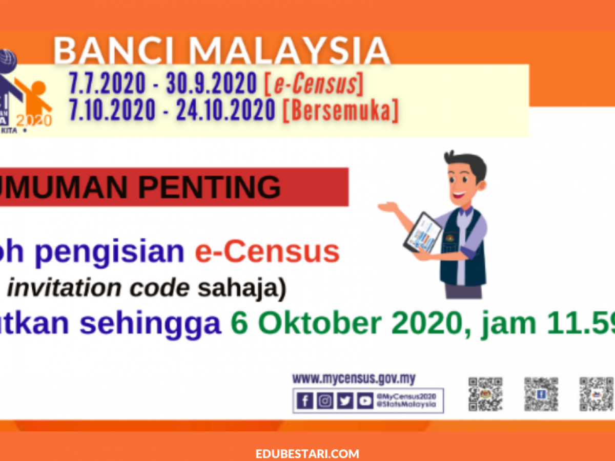 Dah Buat Pra Pendaftaran Ecensus Anda Boleh Jawab Soal Selidik Online Hingga 6 Oktober 2020 Edu Bestari