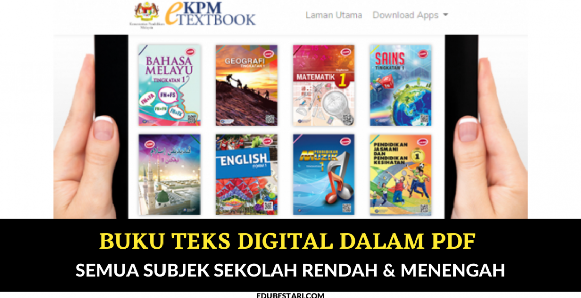 Buku Teks Digital Dalam PdF Untuk Semua Subjek Sekolah Rendah & Menengah