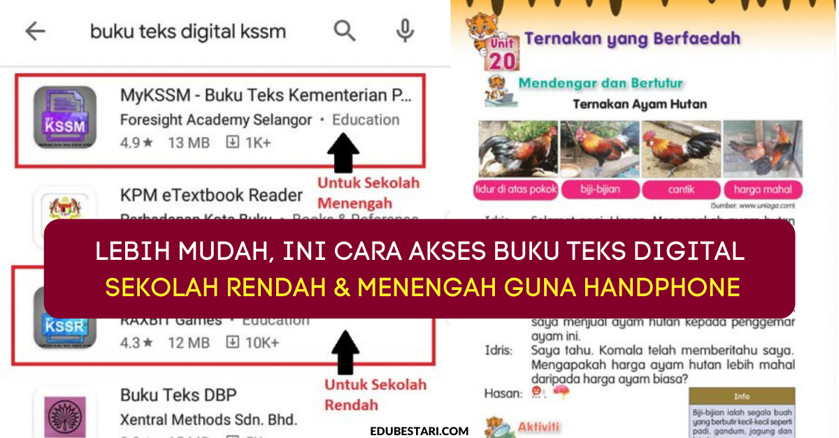 Lebih Mudah, Ini Cara Akses Buku Teks Digital Sekolah Rendah & Menengah