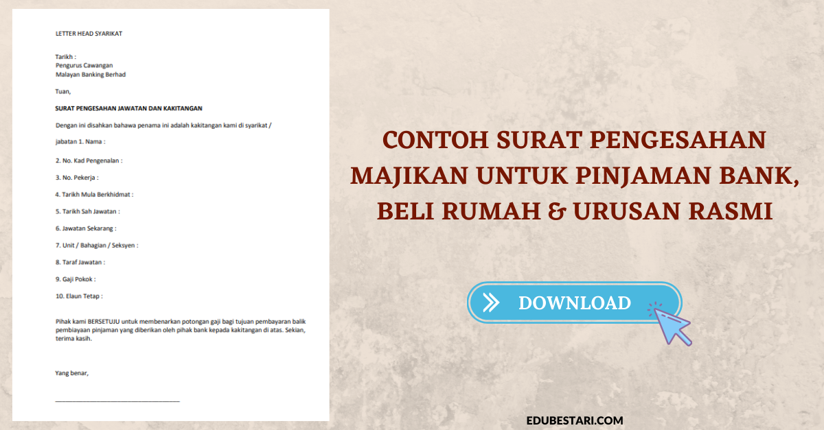 Surat Pengesahan Gaji / Contoh Surat Rasmi Pengesahan ...